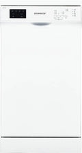 Respekta Freistehender Geschirrspüler 45 cm, Leise & Energiesparend, Mit Flexiblem Besteckkorb & LED Display, 5 Programme, Startzeitvorwahl, 10 Maßgedecke, Weiß