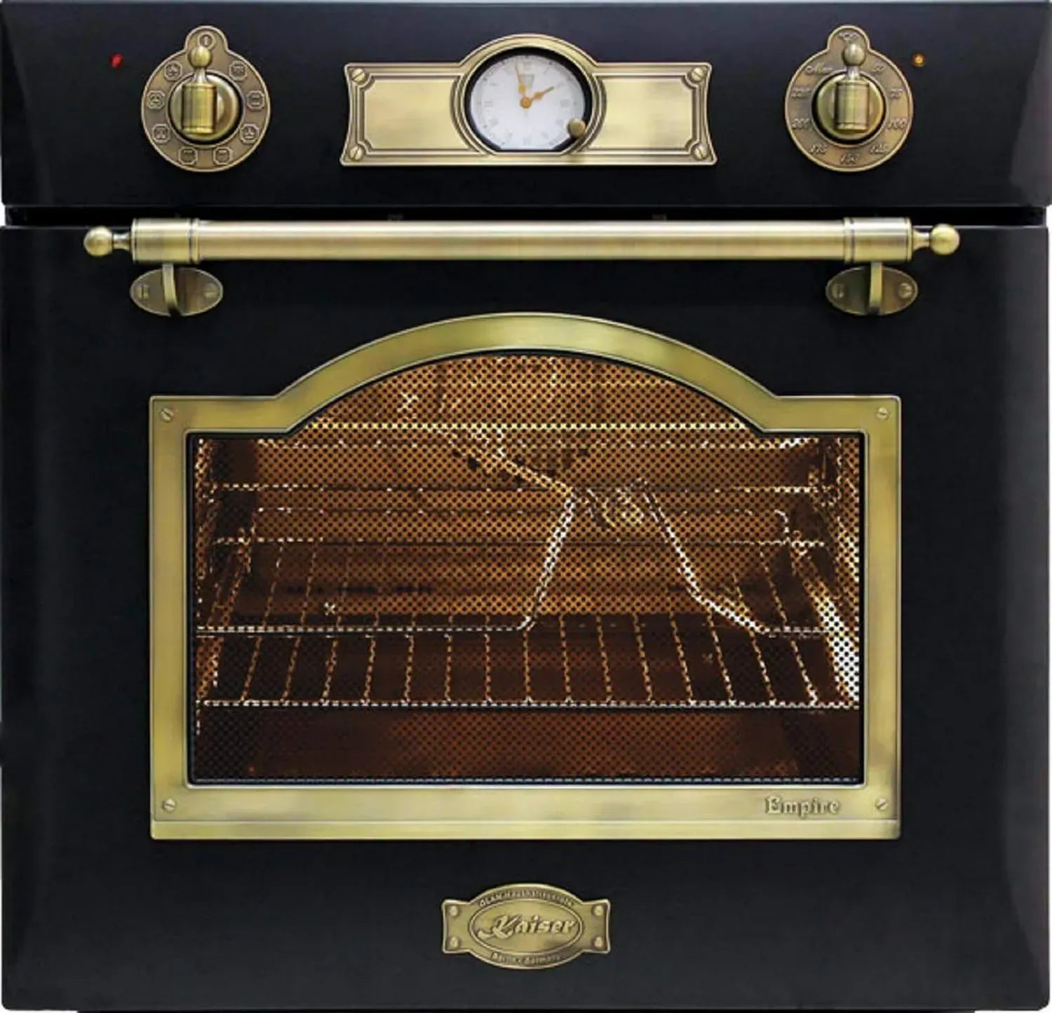Kaiser Empire EH 6355 Selbstreinigender Einbau-Backofen 60 cm, Retro-Design, 67L, Heißluft, Grill, Autark