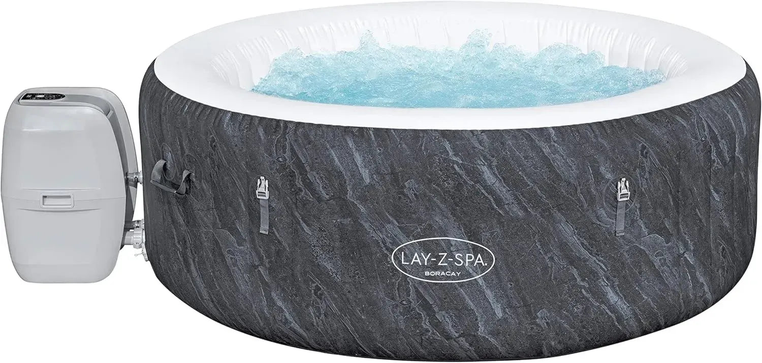 Bestway LAY-Z-SPA Boracay AirJet Ø 180 x 66 cm, Runder WLAN-Whirlpool