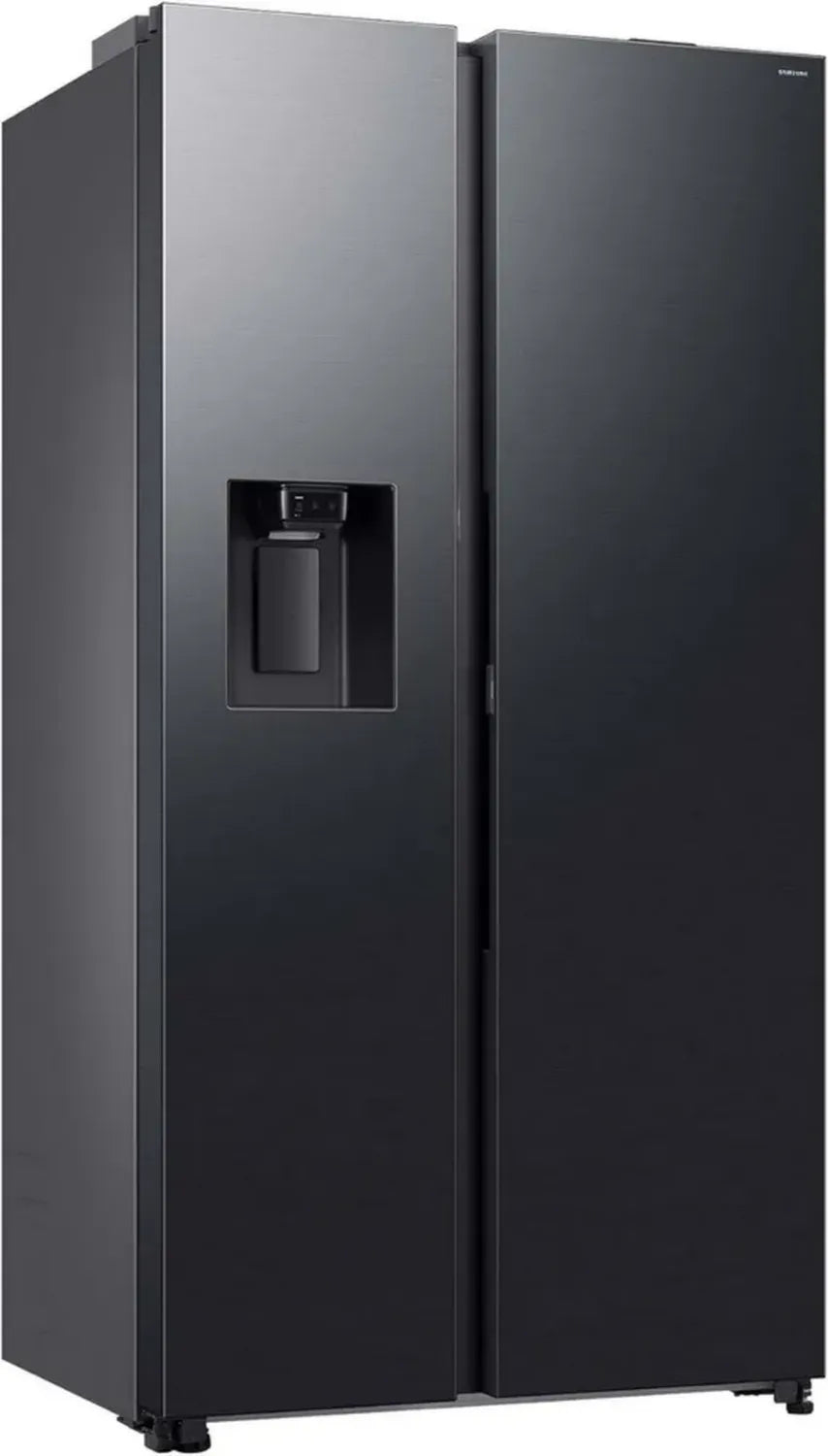 Samsung Side-by-Side Kühl-Gefrierkombination, 634 l, AI Sprachsteuerung, Wasserspender, Energie-Modus, 178 cm, Schwarzstahl