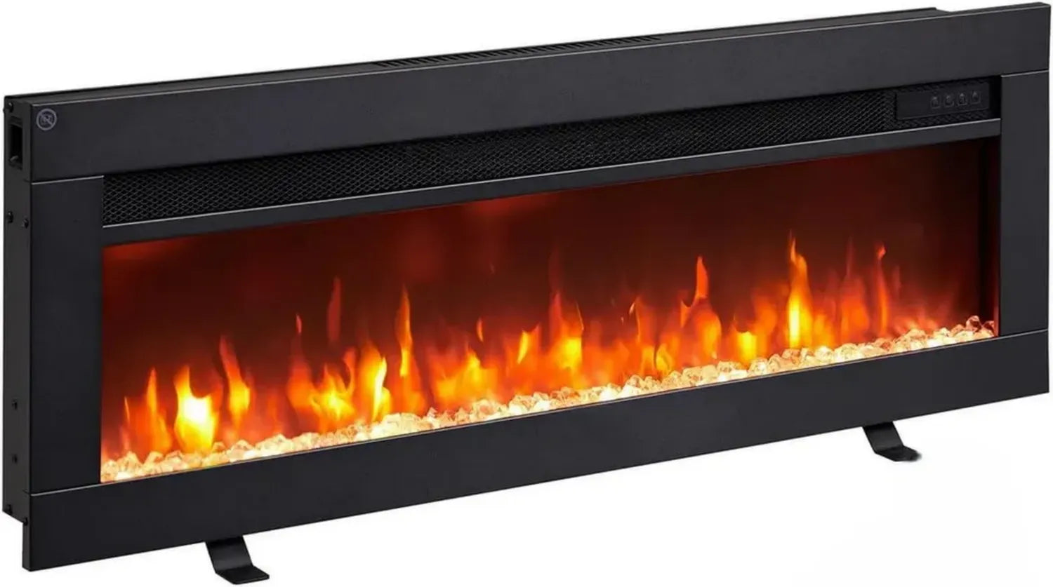 BALDERIA Agnes 36 Elektrischer Kamin: Flexibel als Stand-, Wand- oder Einbauvariante mit realistischem Flammeneffekt und Fernbedienung