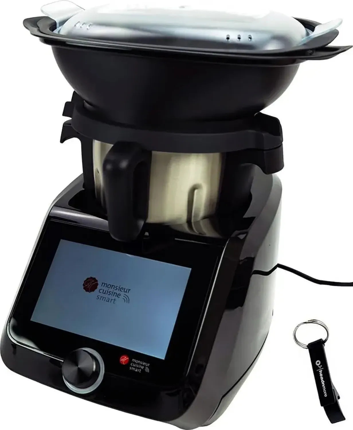 SILVERCREST Monsieur Cuisine Smart SKMS 1200 C1 Schwarz mit Schlüsselanhänger