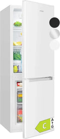 Bomann Kühlschrank mit Gefrierfach, energieeffizient, 40 dB leise, 143 cm hoch, wechselbarer Türanschlag, 173L Volumen, 3 Ablagen, 2 Schubladen, weiß