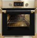 Retro Einbau-Backofen 60 cm mit Pyrolyse, 73L, Schwarzglas