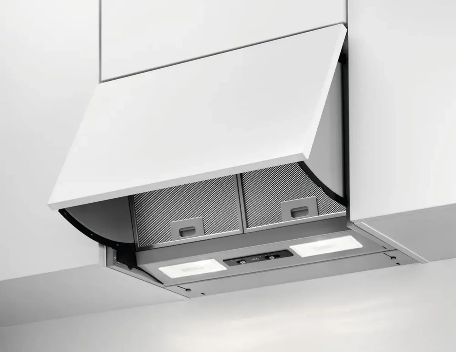 AEG DEB2531S Integrierte Dunstabzugshaube, 56 cm, Abluft/Umluft, Grau, 266 m³/h, 67 dB, Energiesparend