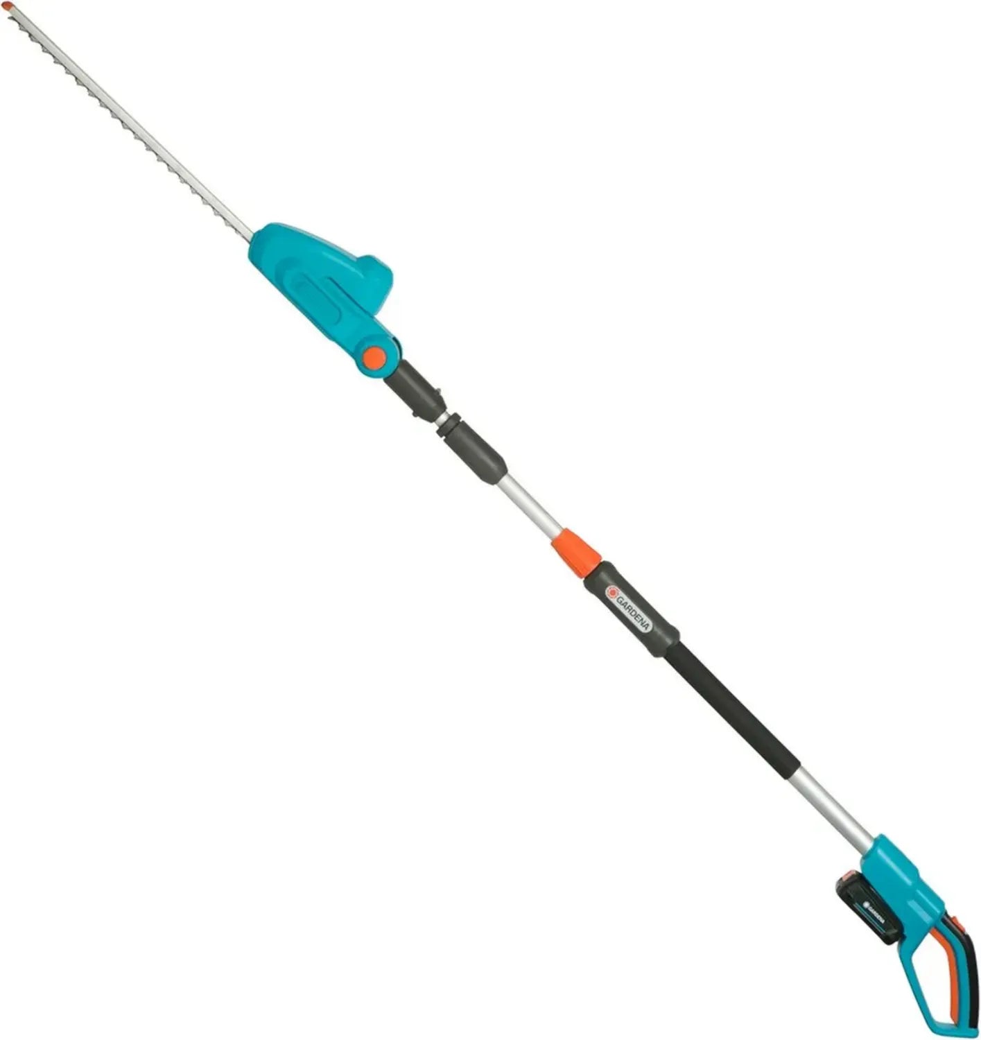 Gardena Teleskop-Heckenschere mit Akku, 18V, 3 m Reichweite, 42 cm Schwert, verstellbarer Kopf
