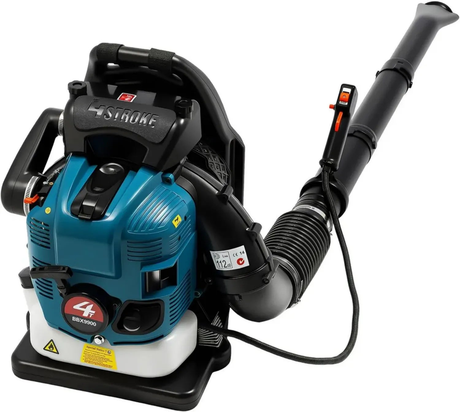 Rückentragbarer 75,6CC Benzin-Laubbläser mit 4-Takt Motor, Luftfilterpapier und einstellbarer Geschwindigkeit