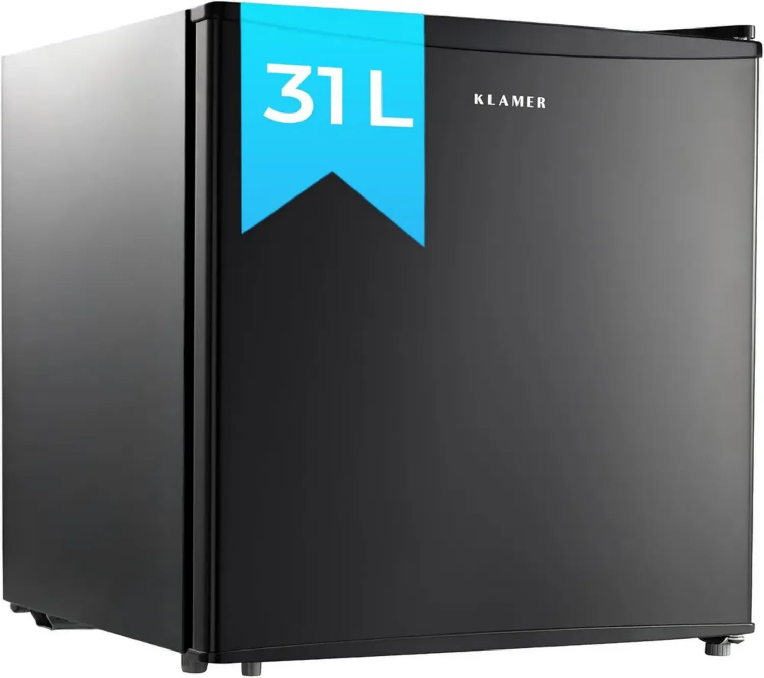 KLAMER Mini Gefrierschrank 31 L Schwarz, Energieeffizient, Leise, Kompakt, Flexibel einstellbar