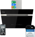 KKT KOLBE Wandhaube 60cm A+++, 782m³/h, Schwarz Silber, Edelstahl, Glas, WLAN, SensorTouch, RGBW LED