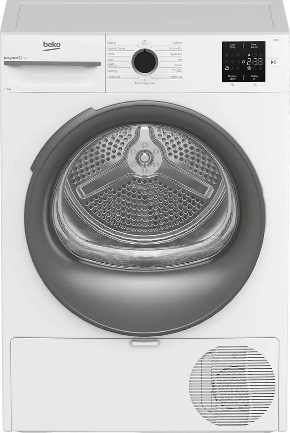 Beko 10 kg Wärmepumpentrockner, Frontlader, 15 Programme, Hygiene-Modus, Knitterschutz, AquaWave, Weiß