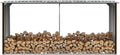 Großer Gartenholzschrank aus Stahl, Braun, 330x92x153 cm
