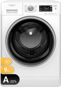 Whirlpool 9 kg Frontlader Waschmaschine, 1400 U/min, Energieklasse A, 6th Sense Technologie, Steam Refresh, FreshCare+, 59,5x63x85 cm