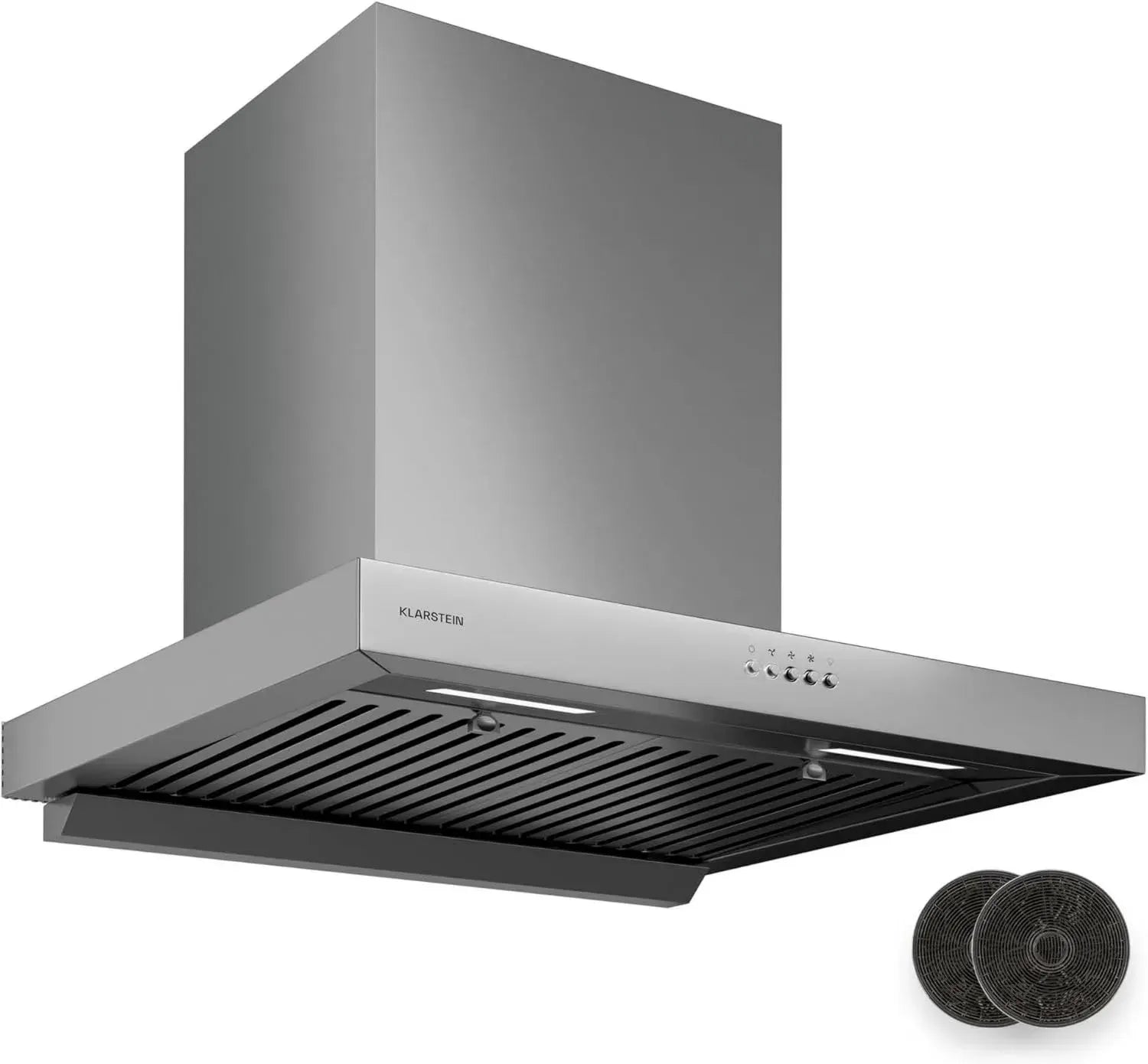 Klarstein AeroClean 60 cm Wandhaube - Boost-Modus, A++ Effizienz, LED-Licht, Edelstahl, Abluft/Umluft, Leise