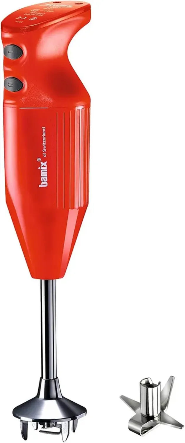 bamix Stabmixer Set M160 ONE, 160W, Edelstahl-Messer, Schweizer Qualität, Rot