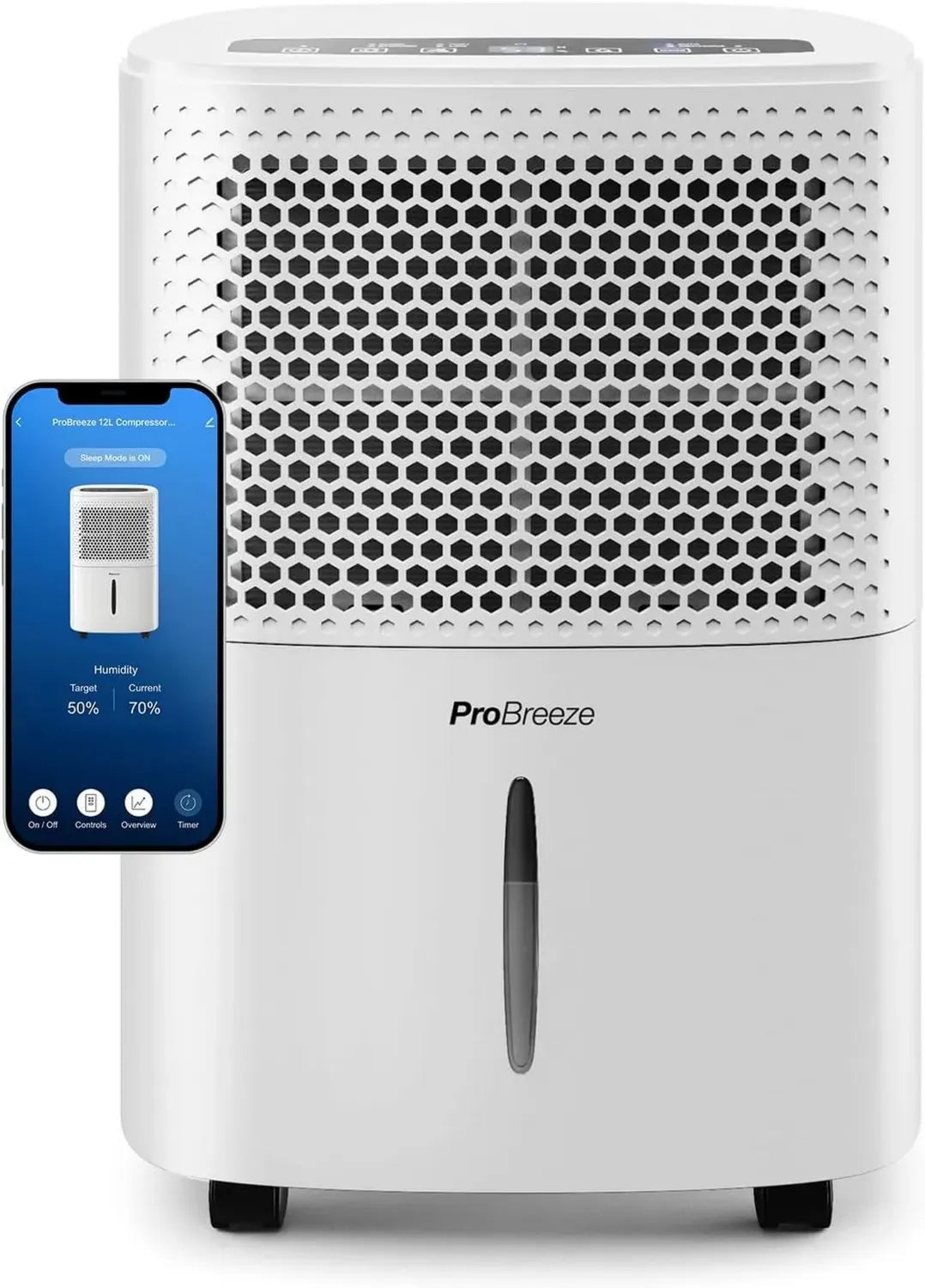 Pro Breeze® 12L/Tag Smart Luftentfeuchter mit Energieeinsparung, LED-Anzeige und Automatischer Abschaltung