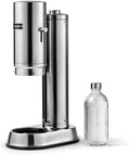 Aarke Premium Wassersprudler mit Glasflasche, Edelstahloptik