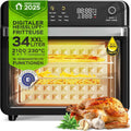 TurboTronic 19-in-1 Heißluft-Kombi: Ofen & Fritteuse, 2100W, 34L, Schwarz