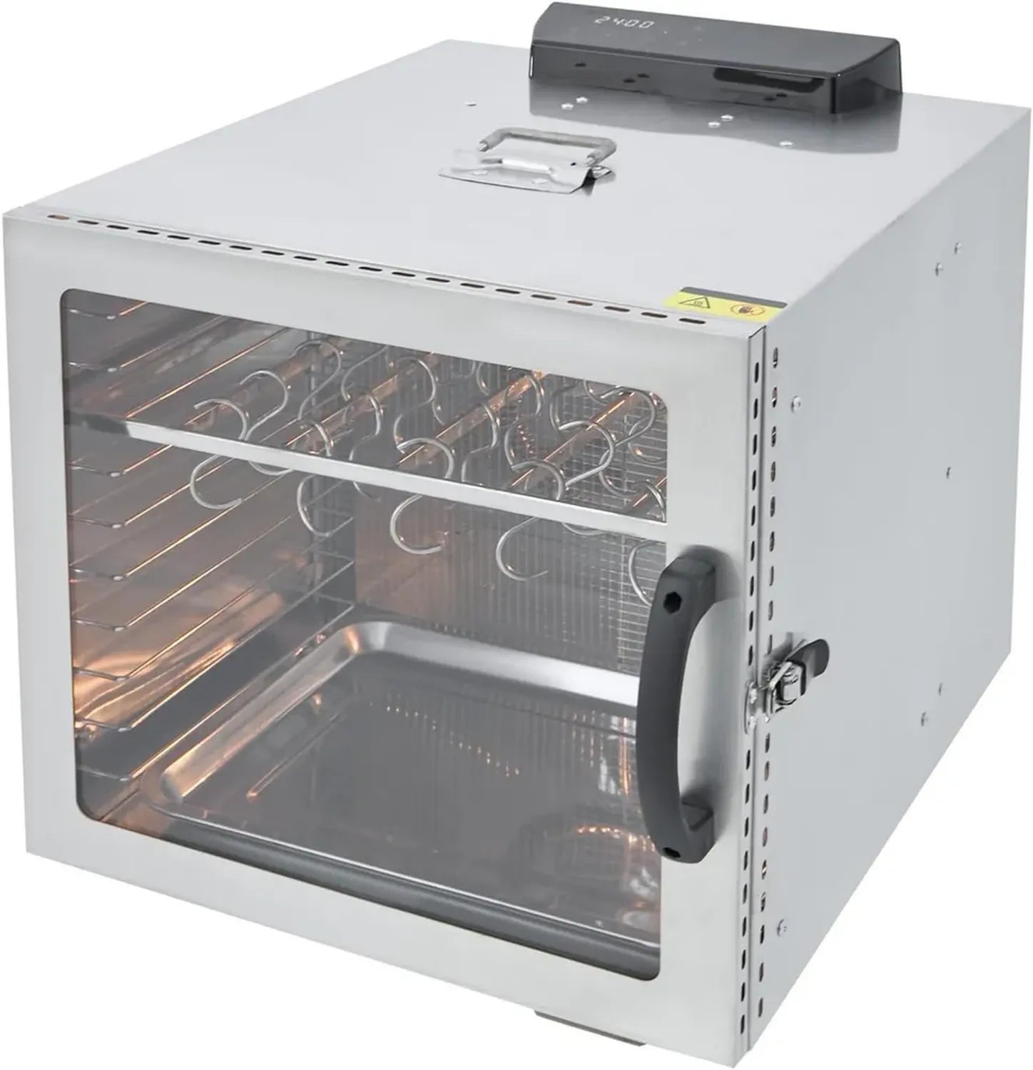 Elektrischer Dörrautomat 42.5L, 1000W Edelstahl, LED-Panel & Timer, 30-90°C