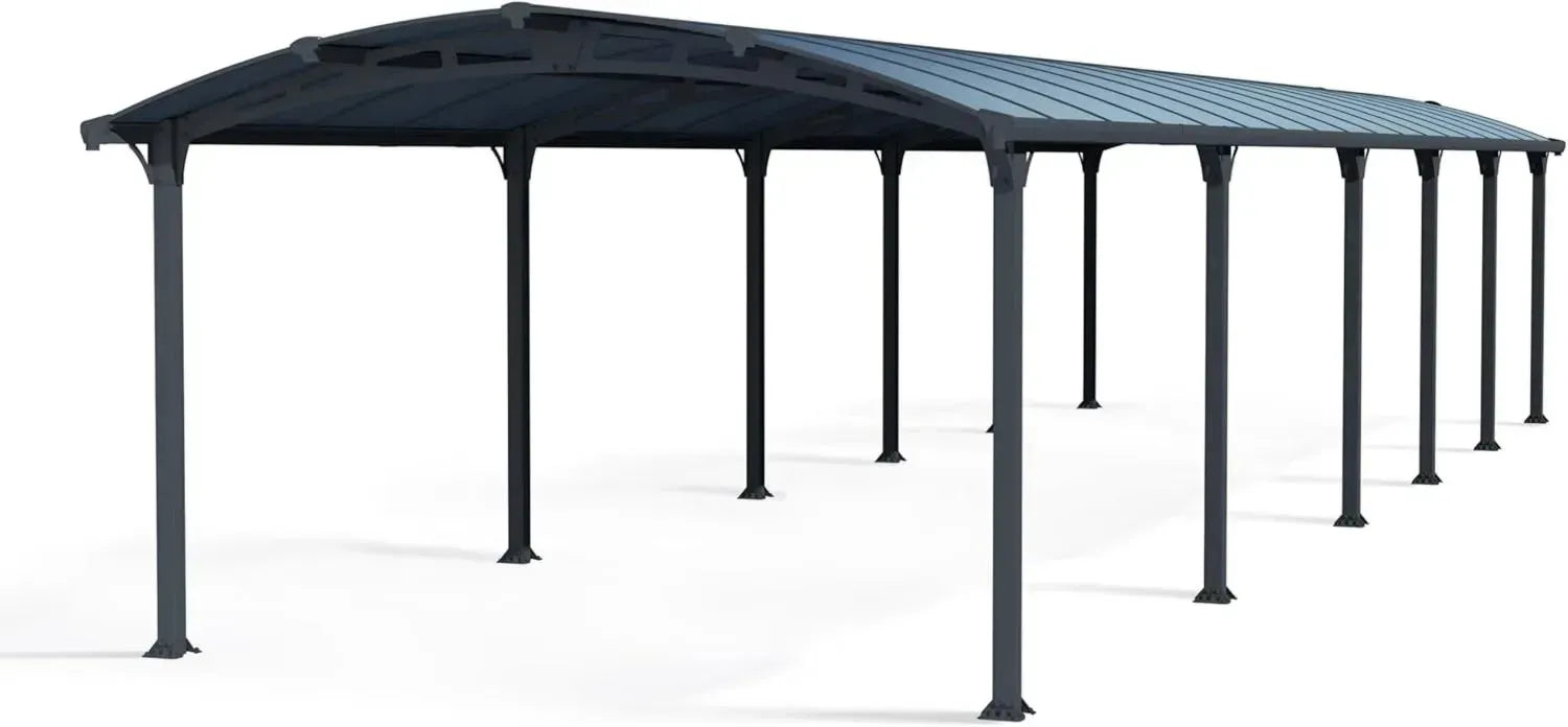 Arcadia 12700 Carport: Eleganter Einzelcarport aus Polycarbonat und Aluminium