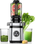 Leiser Slow Juicer Entsafter, 350W, Große Einfüllöffnung, Elektrisch, Silber