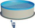 Rundpool-Set Arizona 350x90 cm, weiße Stahlwand 0,3 mm, blaue Folie 0,2 mm