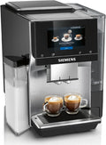 SIEMENS Kaffeevollautomat EQ700 integral, TFT-Farbdisplay, 36 Getränkeoptionen, Cold Brew, 2-Tassen-Bedienung, App-Steuerung, automatisches Reinigungssystem, Edelstahl Schwarz