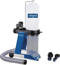 Scheppach HD12 Staubabsaugung 550W, 1150m³/h, 75L Behälter, 100mm Schlauch, Mobil mit Adapterset