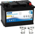 Exide Gelbatterie 12V 56Ah für Boot, Solar und Wohnmobil inkl. Polklemmen