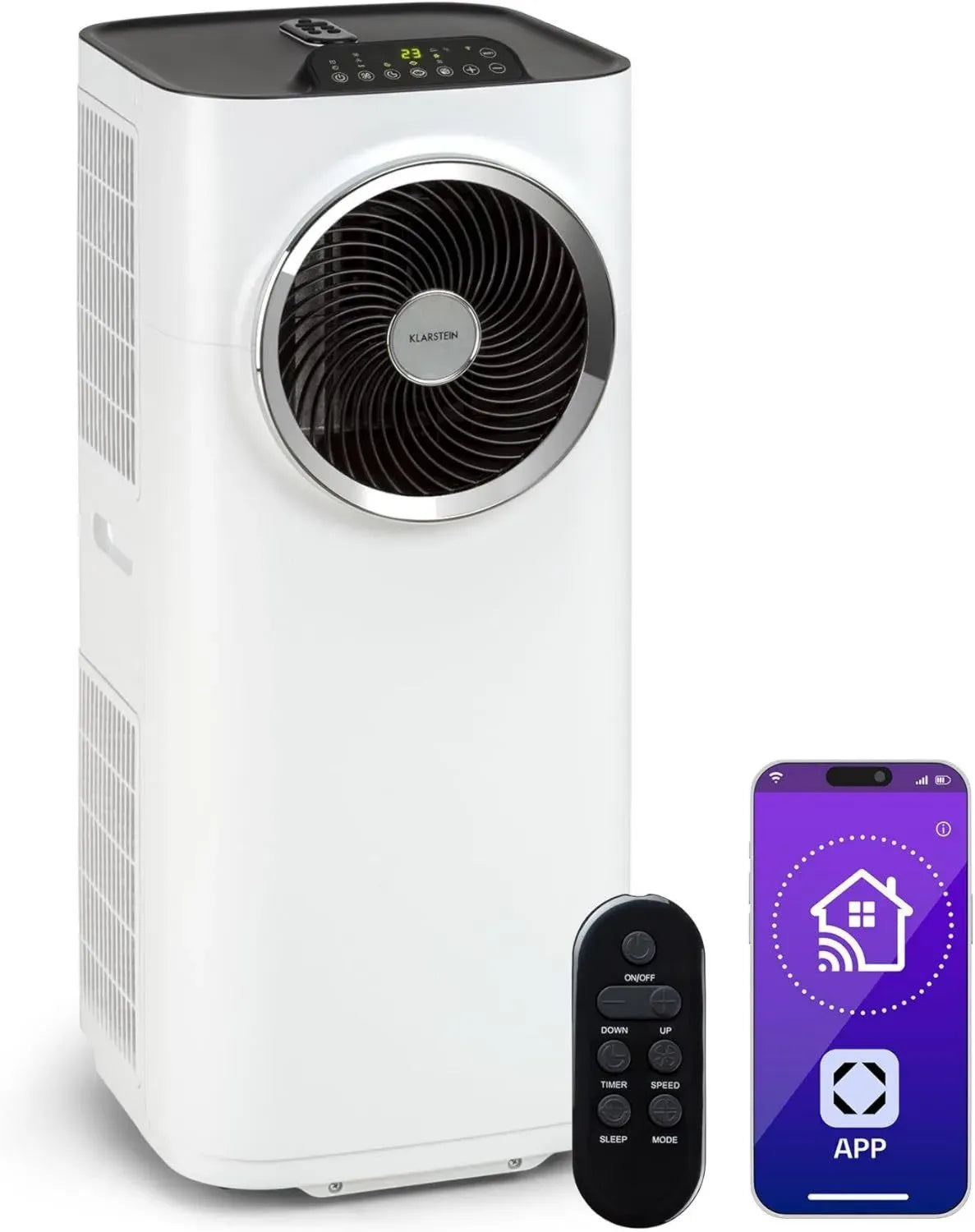 Klarstein Kraftwerk Smart 12K Klimaanlage - 12000 BTU, App-Steuerung, 3-in-1 Kühlsystem, leiser Betrieb, für 35-59 m²