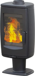 Energiesparender Gusskaminofen Plamen Aria Schwarz, Raumluftunabhängig, 8kW