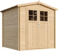 Holzgartenhaus mit abschließbarer Tür und imprägniertem Boden B216xL206xH218 cm