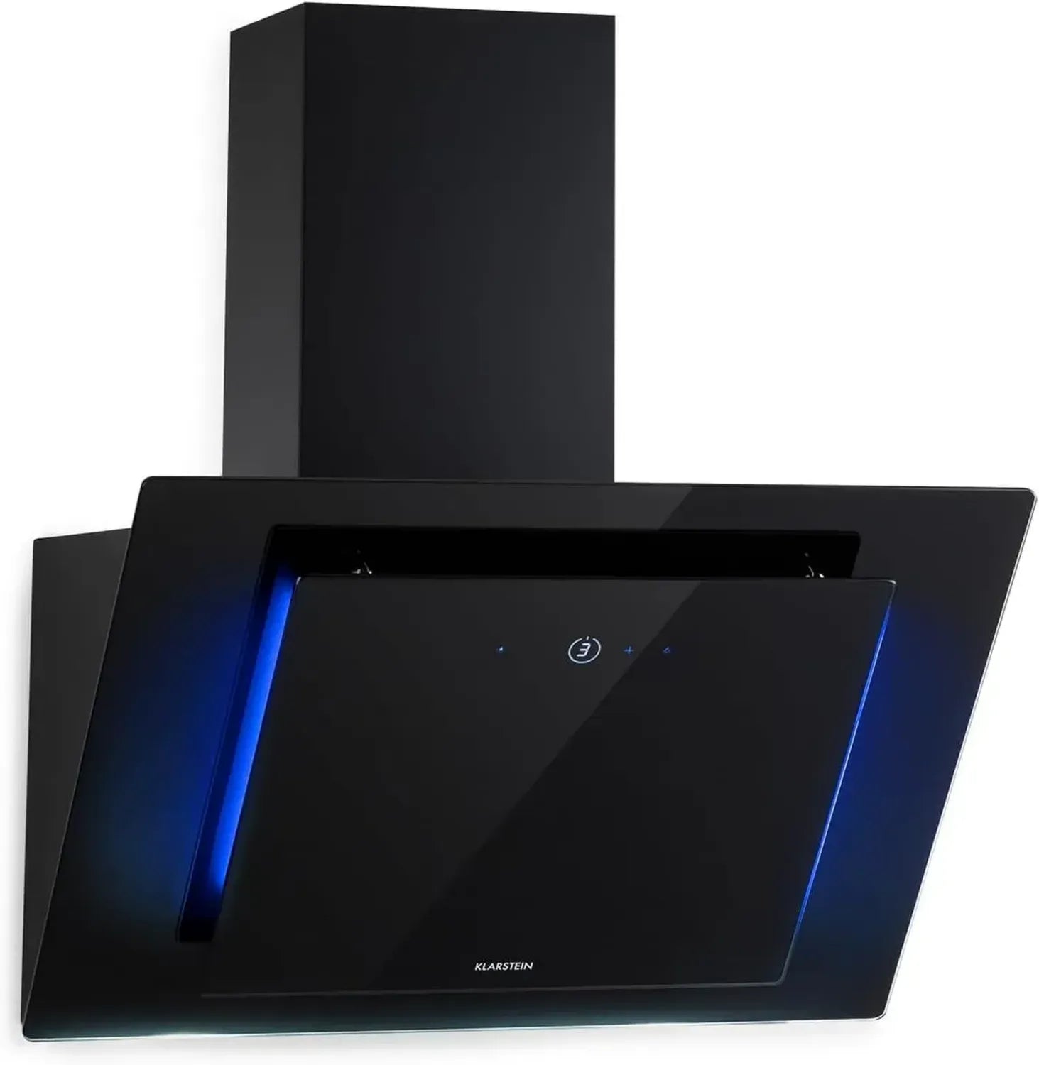 Klarstein Eleonora Wandhaube - Energieeffizient A++, starke Abluft 426 m³/h, Touch-Bedienung, einstellbare RGB-Beleuchtung, leise 60 dB, für Umluft und Abluft, inkl. LED-Licht und Fettfilter, 60 cm, schwarz