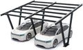 Metall-Carport Anthrazit für 2 Autos, Modell Todome 06