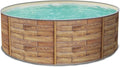 Runder Stahlwandpool 400x120cm in Holzoptik mit Sandfilter und Zubehör