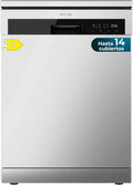 Cecotec Geschirrspüler 60 cm, Bolero Aguazero 6200 Inox, Klasse D, 14 Plätze, 6 Programme, Dual Zone, TurboDry+, AquaStop