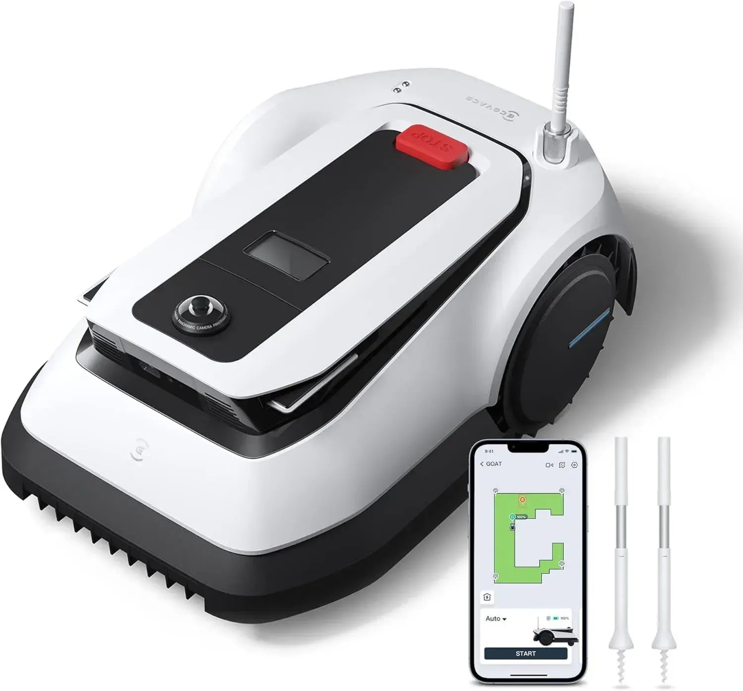 ECOVACS GOAT G1 Rasenroboter mit 3D-Hindernisvermeidung und intelligenter Navigation für bis zu 1600 qm