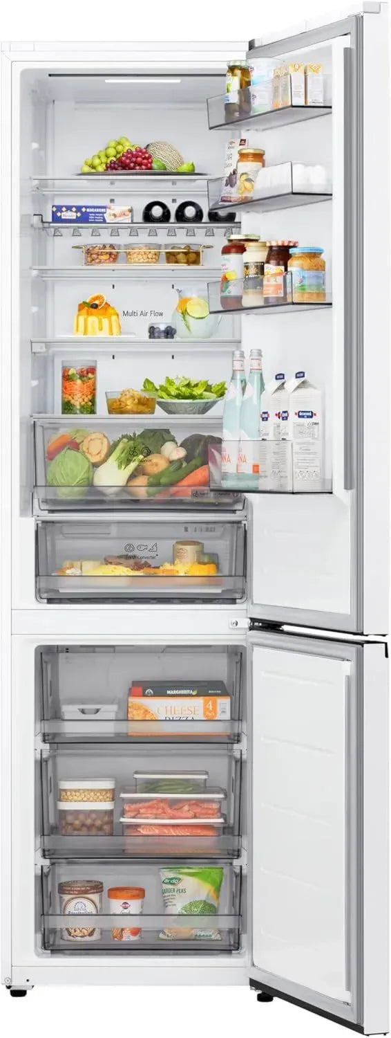 LG Kühl-Gefrierkombination 375L, Smart Inverter Kompressor, Total No Frost, FRESHConverter+ 0°C Zone, Weiß, 33 dB(A), EEK B