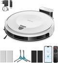 Redkey E6 Saugroboter, Starke 7000 Pa Saugkraft, Intelligente Navigation, 170 Min Akkulaufzeit, Mit Ladestation, Fernbedienung und App, Perfekt für Tierhaare, Teppiche und Hartböden