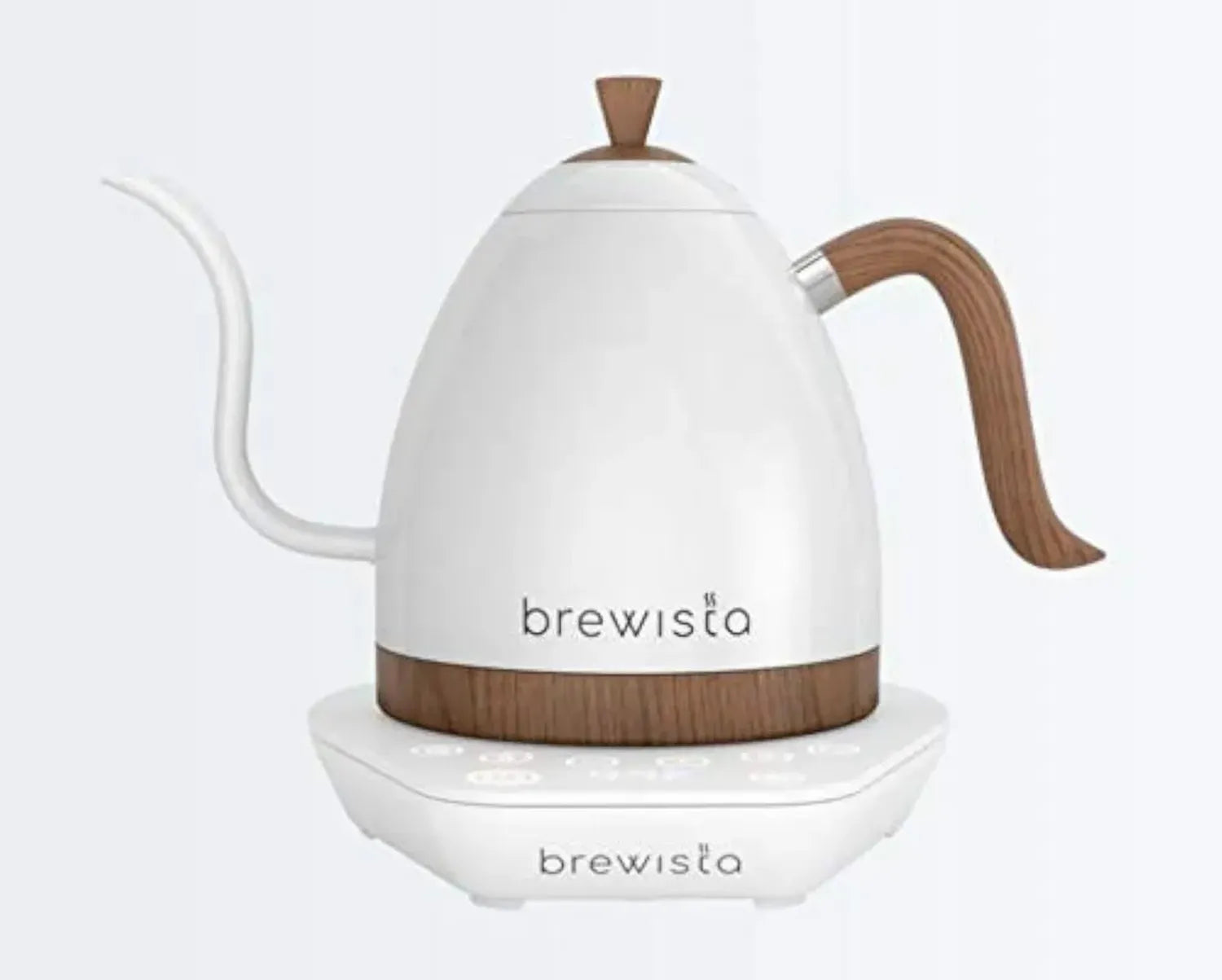 Brewista Artisan Wasserkocher mit Schwanenhals in Weiß, 1,0 L - Präzise Temperaturregelung für Barista-Kaffee