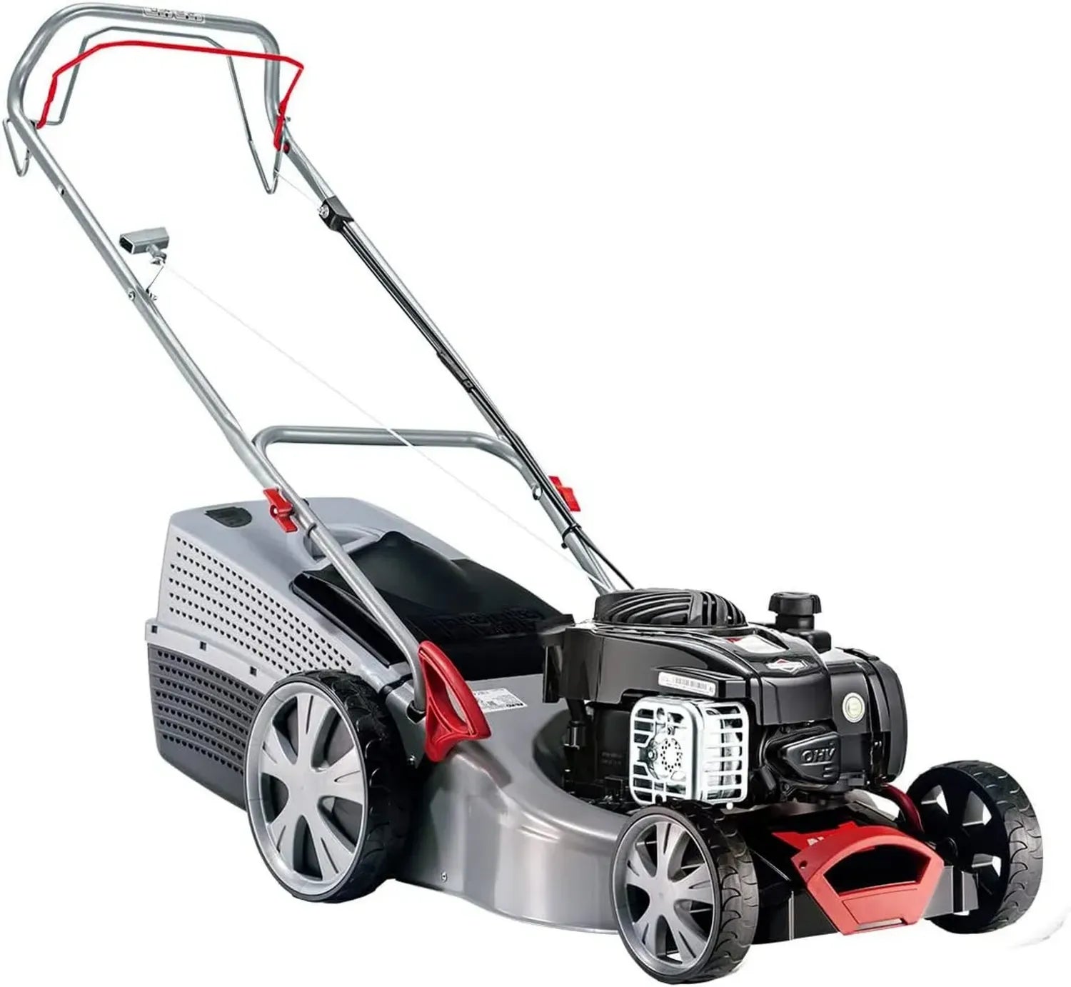 AL-KO Benzin-Rasenmäher 4.62 SP-B Plus, 46 cm Schnittbreite, kraftvoller 2.0 kW Motor, zentrale Höhenverstellung, mit 1-Gang Antrieb, ideal für bis zu 1400 m²