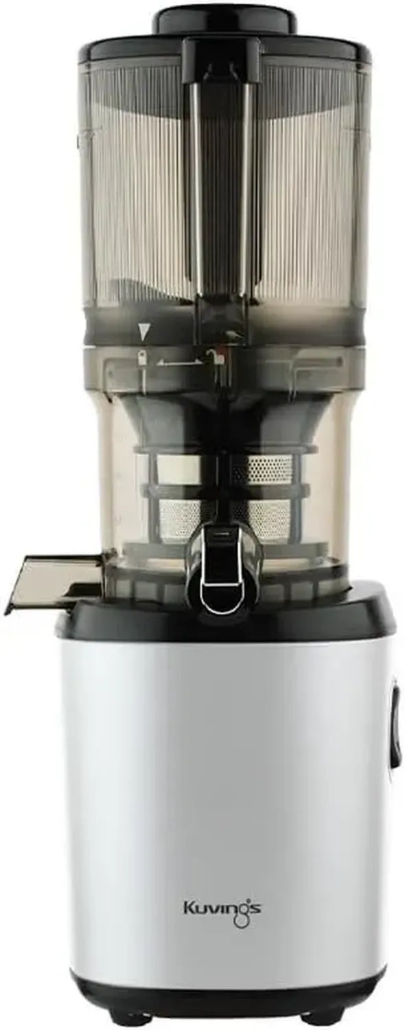 Kuvings Langsam-Entsafter AUTO6 | Gemüse- und Obstentsafter, Elektrische Kaltpresse, Leiser Betrieb, Einfache Reinigung, Saft & Sorbet, 1.7L, BPA-frei, Schlankes Design, 200 W (Matt Weiß Silber)