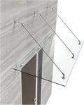 Hochwertiges Glasvordach 200x100 cm mit V2A Edelstahlhalterungen
