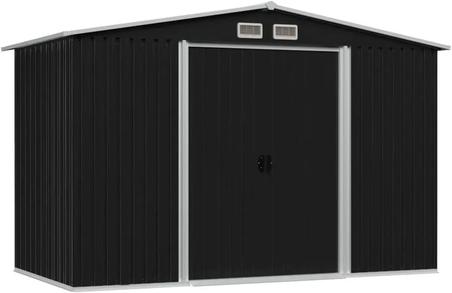 Metallgerätehaus in Anthrazit 257x205x178 cm für Garten und Werkzeuge
