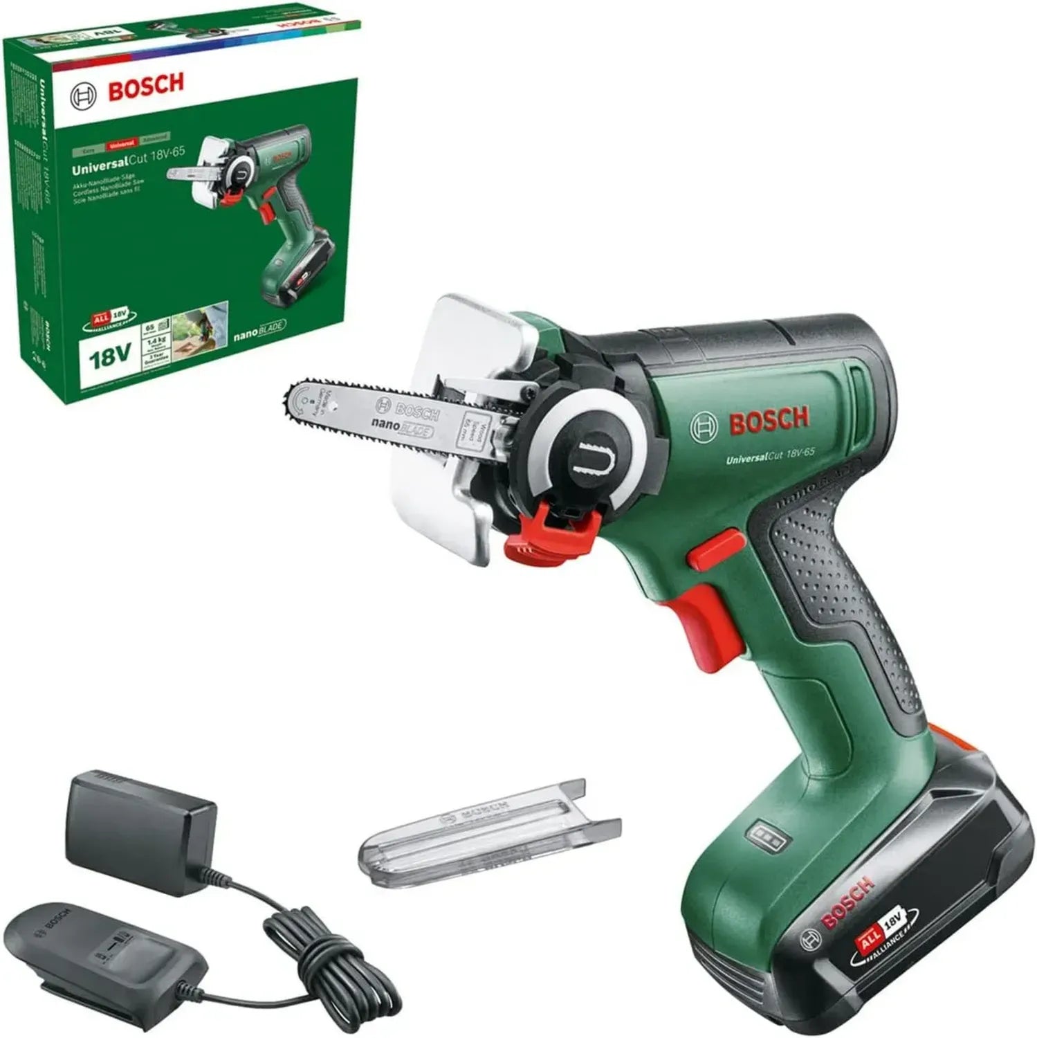 Bosch Akku-Säge NanoBlade UniversalCut 18V-65 mit Akku-Set, Präzises Schneiden in Holz und Kunststoff