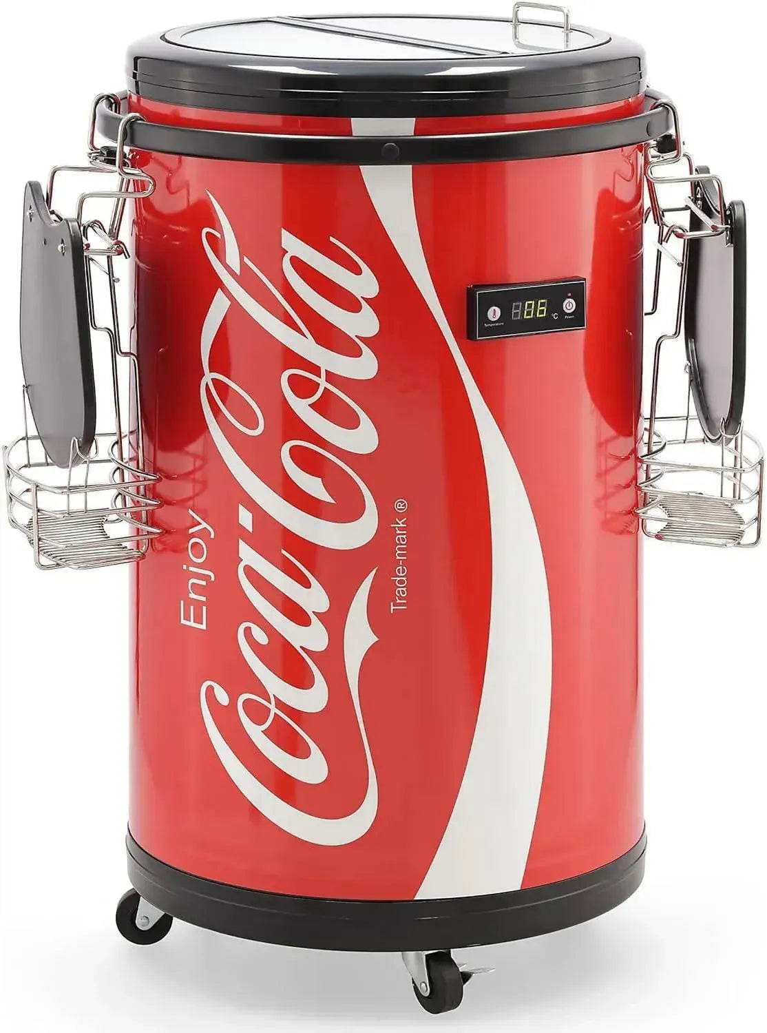 Salco Coca-Cola Party-Kühler – 50L Mini-Kühlschrank im Retro-Design für Getränke und Flaschen