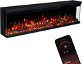 Realistischer GLOW FIRE Elektrokamin mit 3D LED-Flammen, Steuerung per App, Heizung & Timer, 1800 W