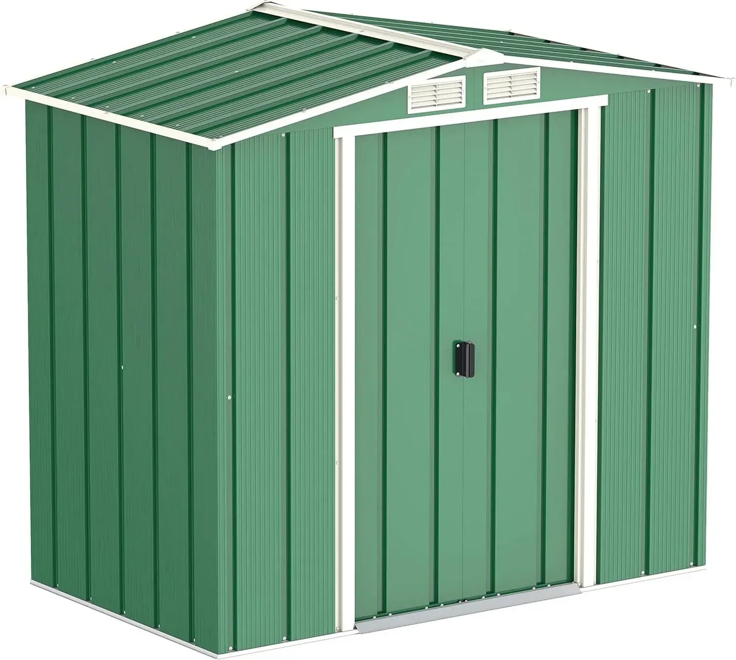 Duramax 6x4 Metallgerätehaus - Robuster, wetterfester Gartenschuppen, grün