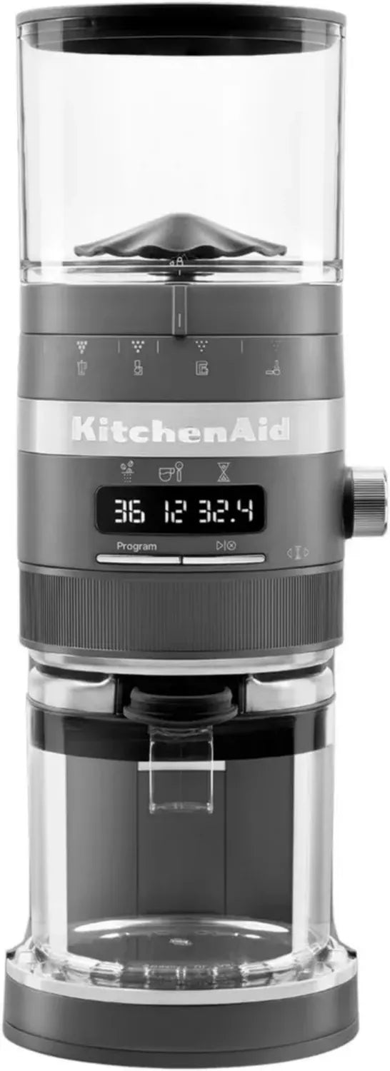 KitchenAid Kaffeemühle Artisan - Vielseitig für Espresso und French Press, Medaillon Silber