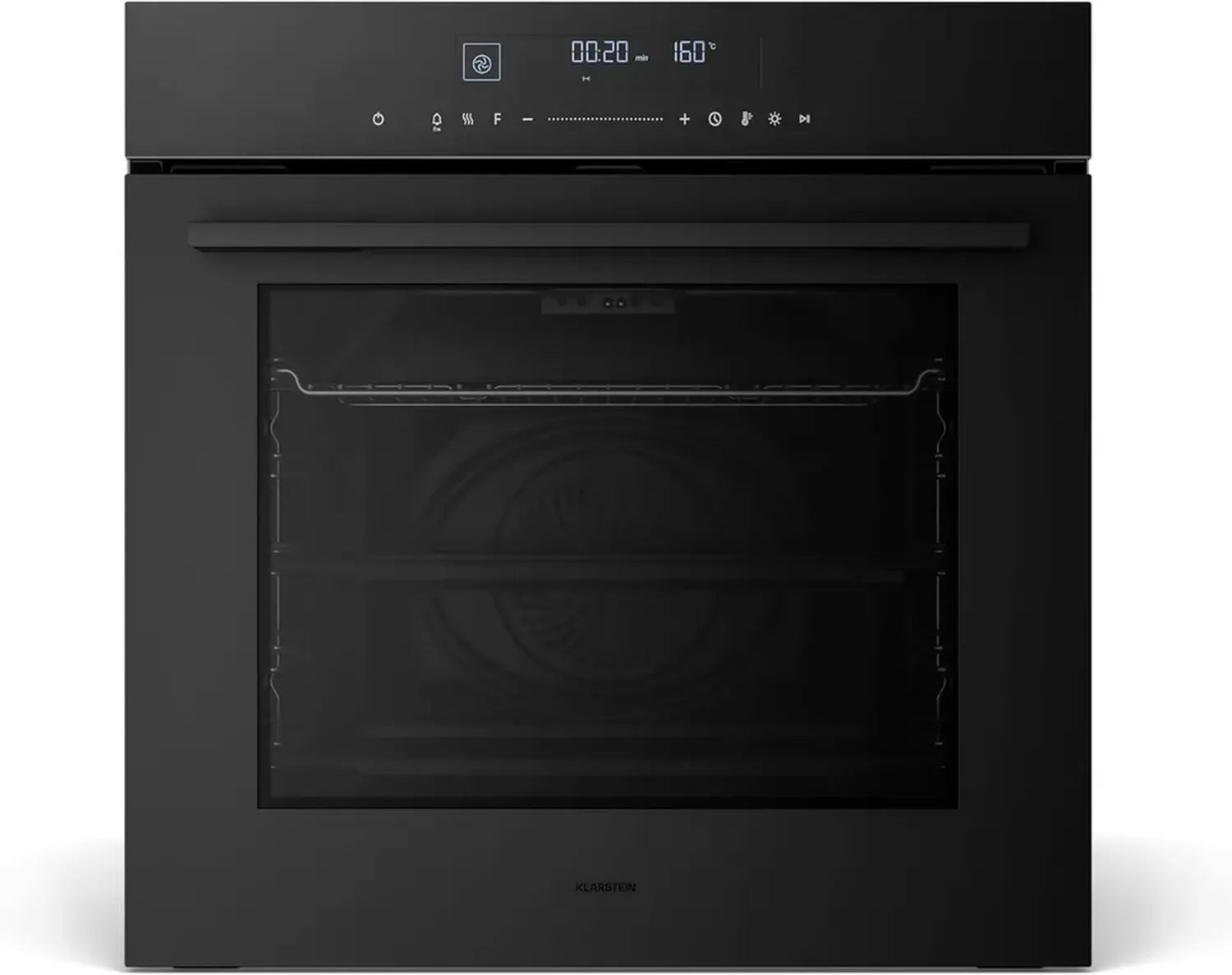 Klarstein 60cm Einbaubackofen - 74L, 13 Programme, A+ Energie, Touchscreen, Timer, Leicht zu Reinigen, Schwarz