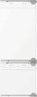 Gorenje Einbau-Kühl-Gefrierkombination 145 cm Nische, Festtürscharnier, EEK D, FrostLess, 208L, Digitale Temperaturanzeige, LED Licht, Wechselbares Türscharnier, Weiß
